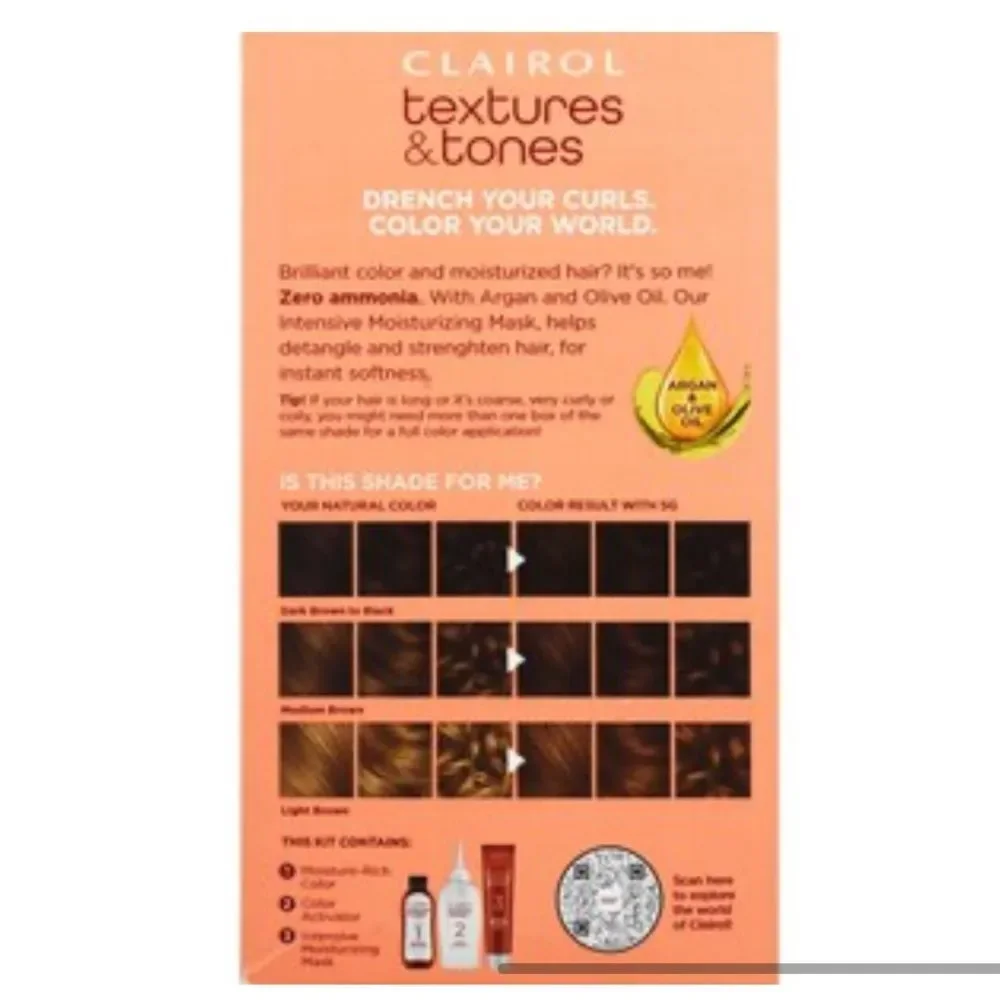 Clairol Textures Tones Permanent Hair Dye 5G Caramel Brown 6G Honey Blonde FC3